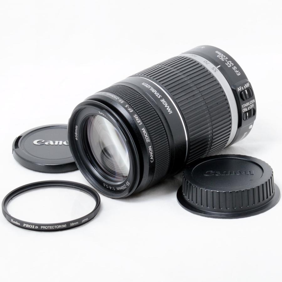 EF-S キヤノン 望遠ズームレンズ Canon 55-250mm F4-5.6 IS 手振れ補正