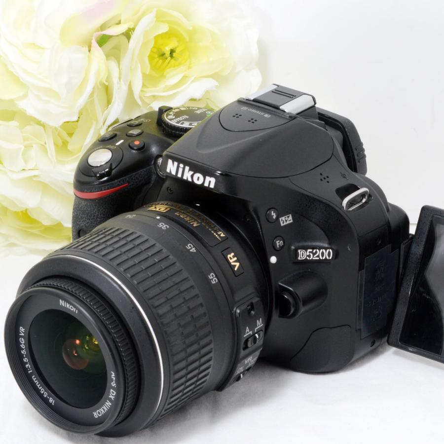 ニコン デジタル一眼レフカメラ Nikon D5200 AF-S 18-55 VR レンズ 