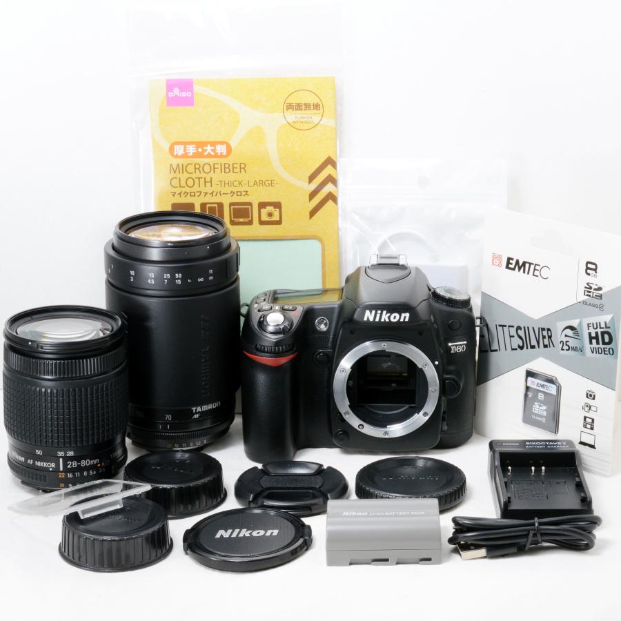 ⭐️良品⭐️Nikon ニコン D80 300mmダブルズーム★SDカード付き★ ニコンD ニコン デジタル一眼レフカメラ Nikon D80 AF 35-70mm 70