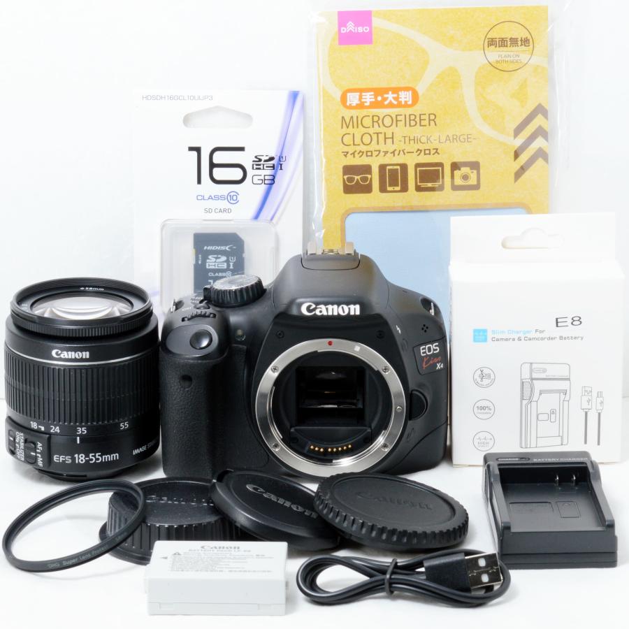 EOS Kiss キヤノン デジタル一眼レフカメラ Canon X4 EF-S 18-55mm
