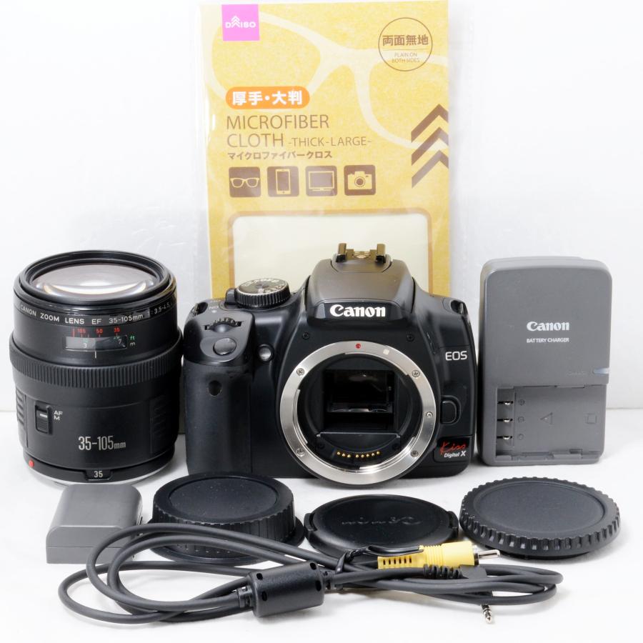 キャノン　EOS KissデジタルX、キヤノンズームレンズ35-105ｍｍ EOS Kiss キヤノン デジタル一眼レフカメラ Canon Digital X EF 35
