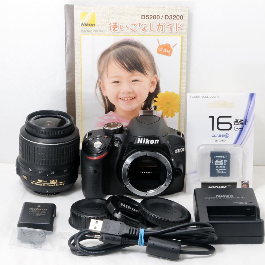 ニコン デジタル一眼レフカメラ Nikon D3200 AF-S 18-55 VR 手振れ補正 レンズキット SDカード付き 初心者 おすすめ 中古｜thanks-life-store｜04