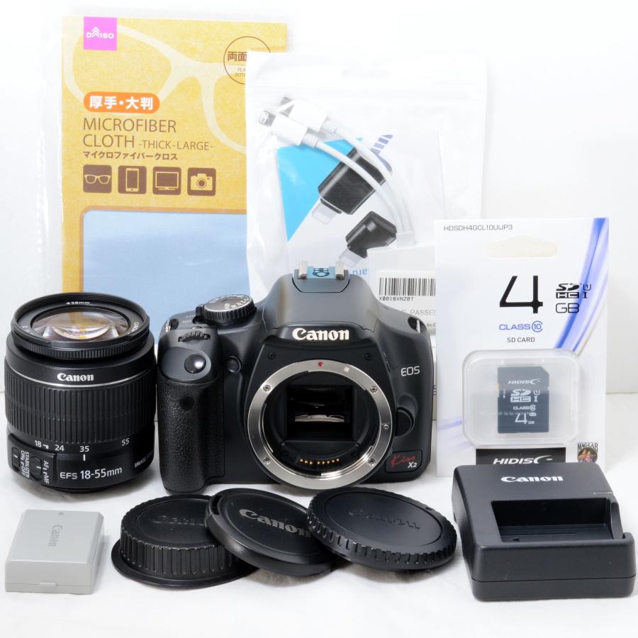 SDカードリーダー付Canon EOS Kiss X2★一眼レフカメラ★ SDカード付☆定番機種で一眼レフデビューに☆Canon EOS KISS X2