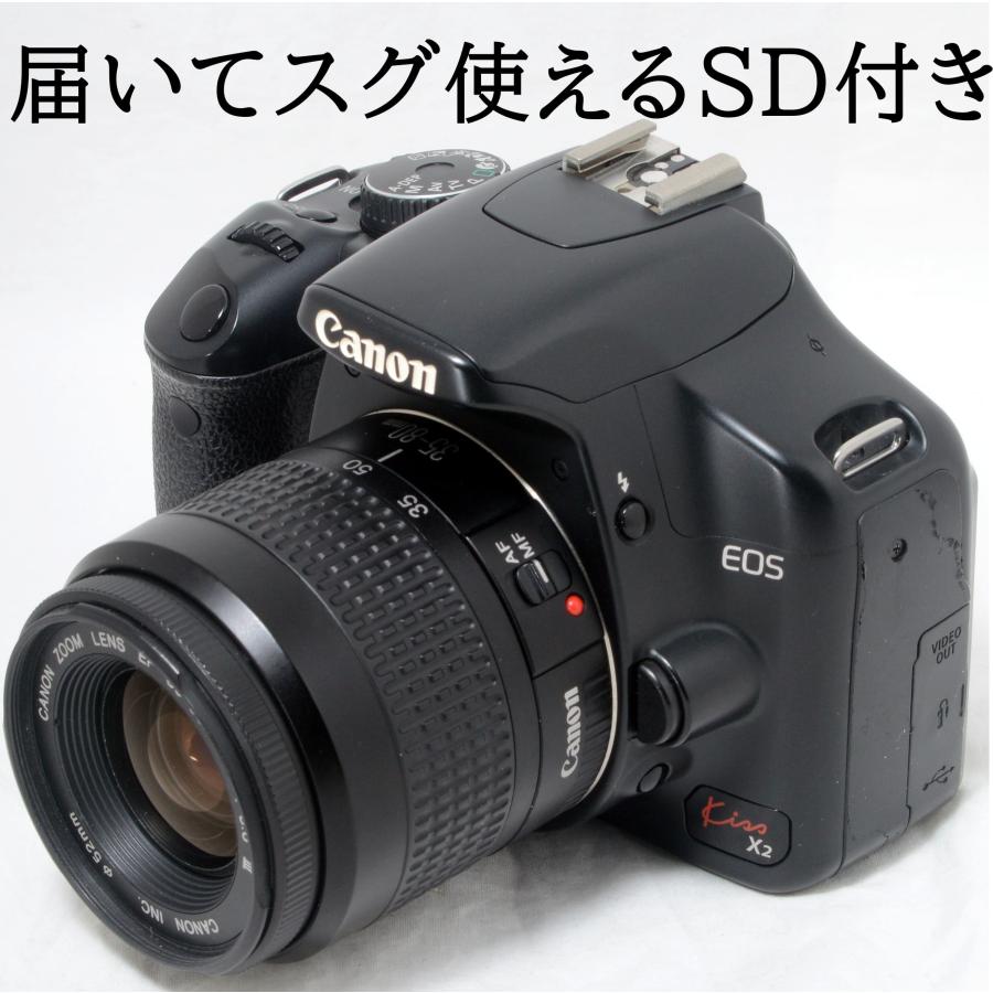 キヤノン デジタル一眼レフカメラ Canon EOS Kiss X2 18-55 レンズキット SDカード付き 初心者 おすすめ 中古 :  729130a : サンクスライフストア - 通販 - Yahoo!ショッピング