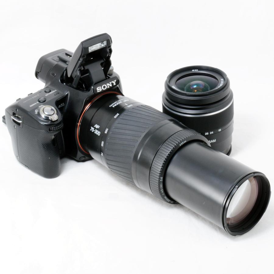 SONY α 55 デジタル一眼レフカメラ 75-300mm 18-55mm α（ソニー） ソニー デジタル一眼レフカメラ SONY α55 18-55mm 75