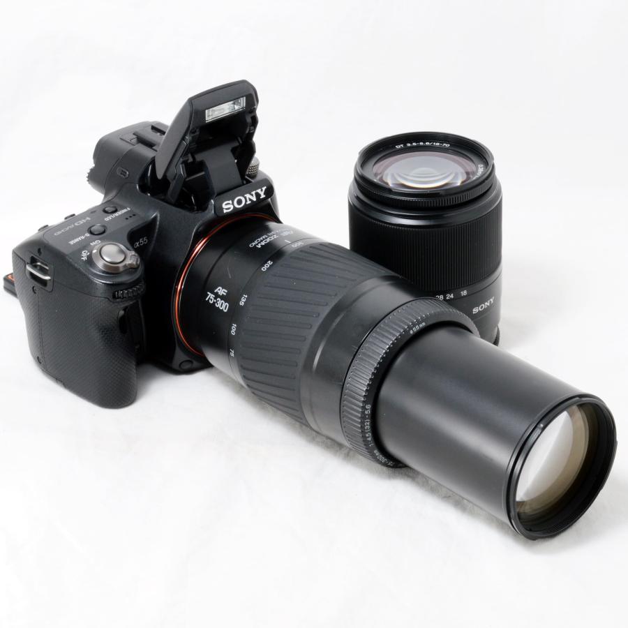 SONY Aマウント ズームレンズ2本セット 18-55/ 75-300 SONY Aマウント ズームレンズ2本セット 18-55/ 75-300 カメラ
