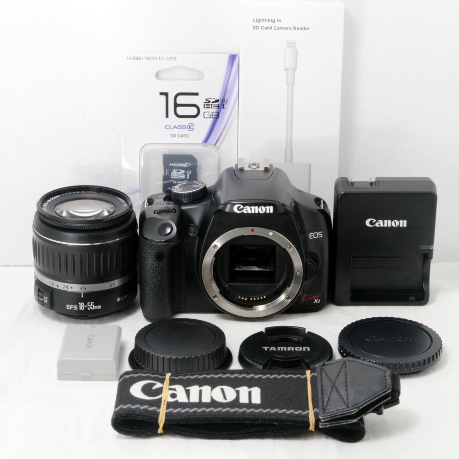 キヤノン デジタル一眼レフカメラ Canon EOS Kiss X2 18-55 レンズ 