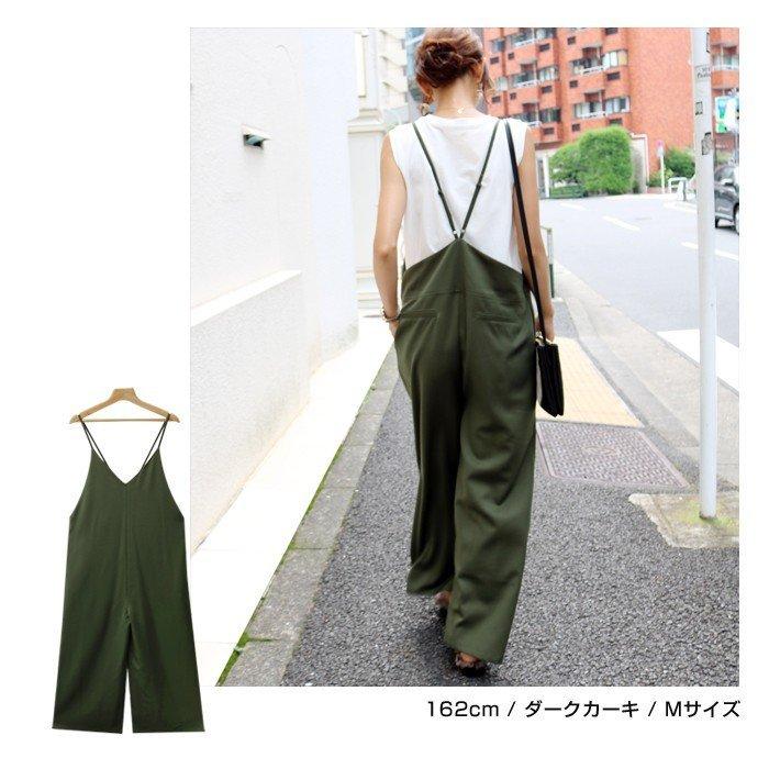 オールインワン キャミソール ロング丈パンツ ワイド おしゃれ 楽天市場】オールインワン レディース ボトムス ロング 無地