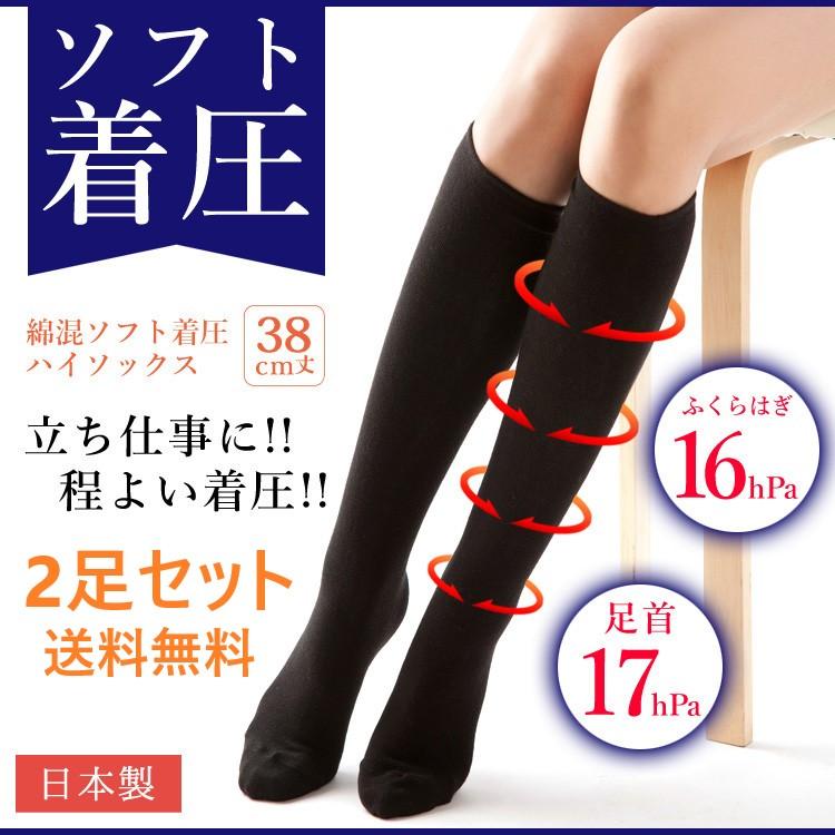 エムアンドエム 着圧 靴下 ソックス 2足セットに変更 レディース