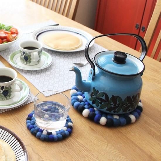 鍋敷き フェルト 直径14cm〜15cm ポットマット ラウンド 天然ウール