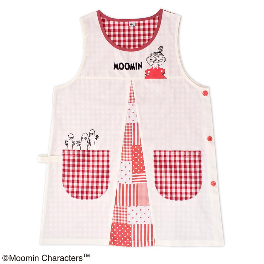 新品タグ付　ムーミンリトルミィ　ミイ　 モノトーン　エプロン　スモック　保育士 新品タグ付 ムーミンリトルミィ ミイ モノトーン エプロン