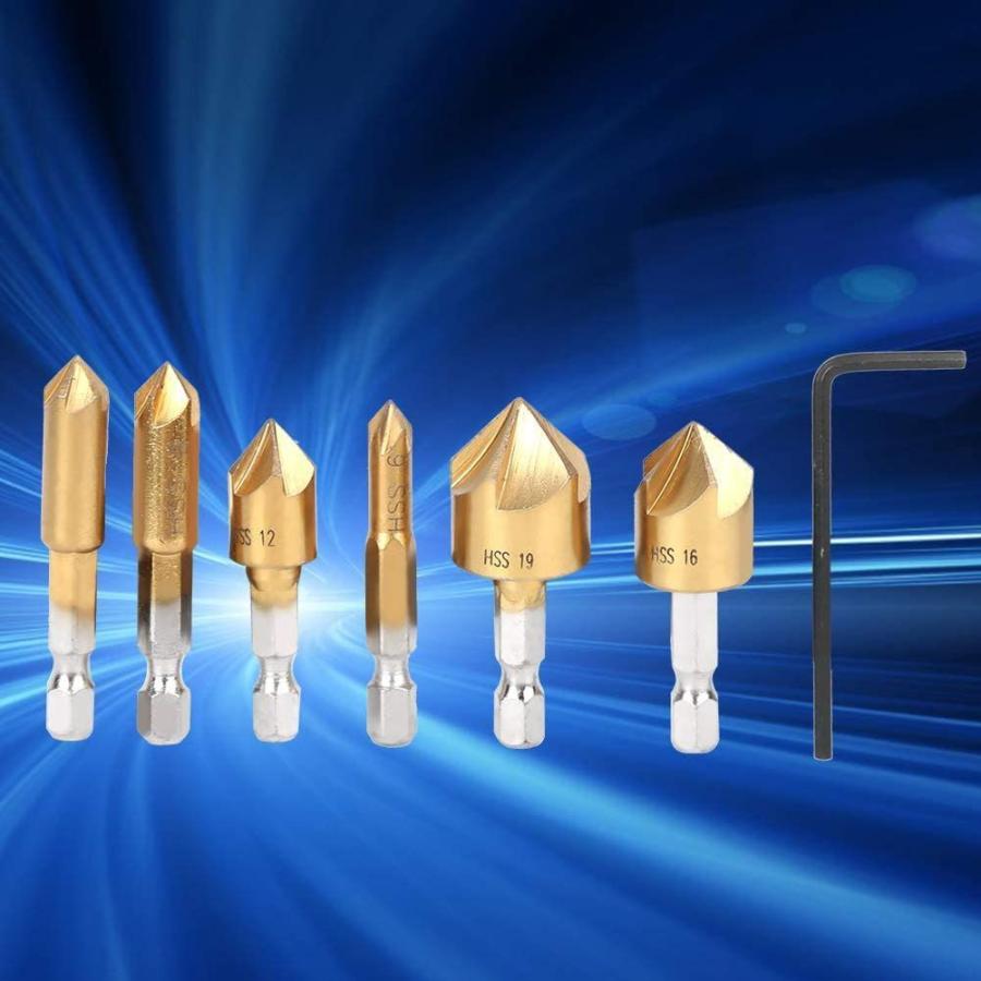 新しい 高炭素鋼面取り工具バリ取り付き 木工カッター面取り工具用 23個爪タイプ面取りドリルビット 六角セット Www Tonna Com