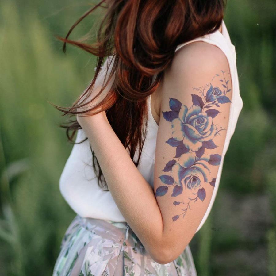 Frcolor タトゥーステッカー 花柄 タトゥーシール 3d 防水 刺青シール おしゃれ 入れ墨シール 腕 足肩 背中 装飾用ステッカー 通販thanks 通販 Yahoo ショッピング