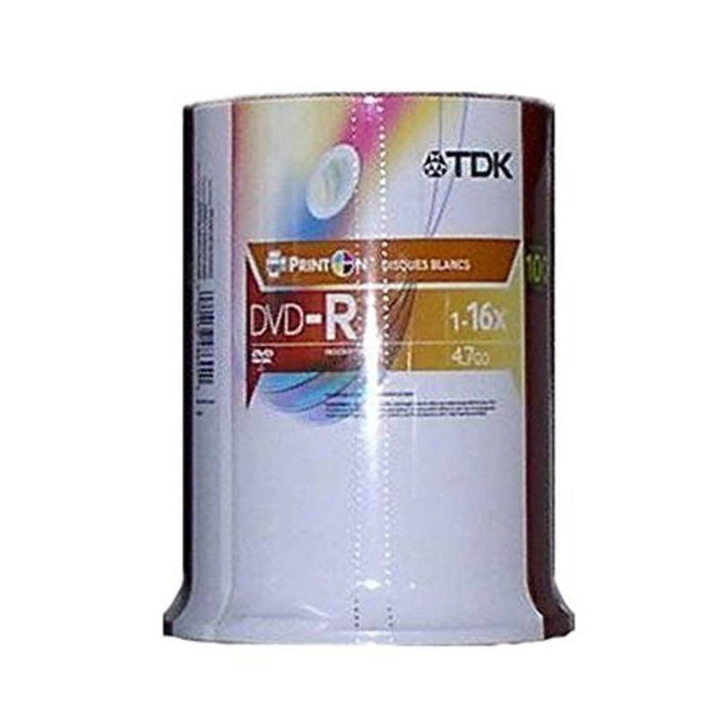 TDK Single Sided 16X DVD-R Printable Discs (100 Disc Spindle) 並行輸入品 DVDディスクドライブ（内蔵型）