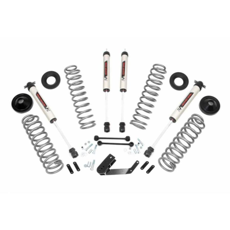 [ROUGH COUNTRY] 3.25インチリフトアップキット 左ハンドル用 V2モノチューブショック付 JEEP JKラングラー 2ドア / 67670の画像