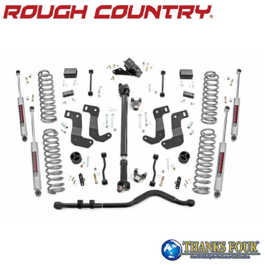 ☆ ラングラー　JL ルビコン　足回り　ショック　　☆ ROUGH COUNTRY] 3.5インチリフトアップキット 左ハンドル用 N3ショック