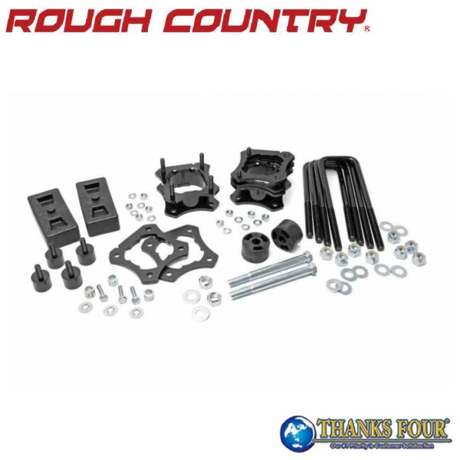 ROUGH COUNTRY] フロントコイルスペーサー＆リアブロック 1台分 US 