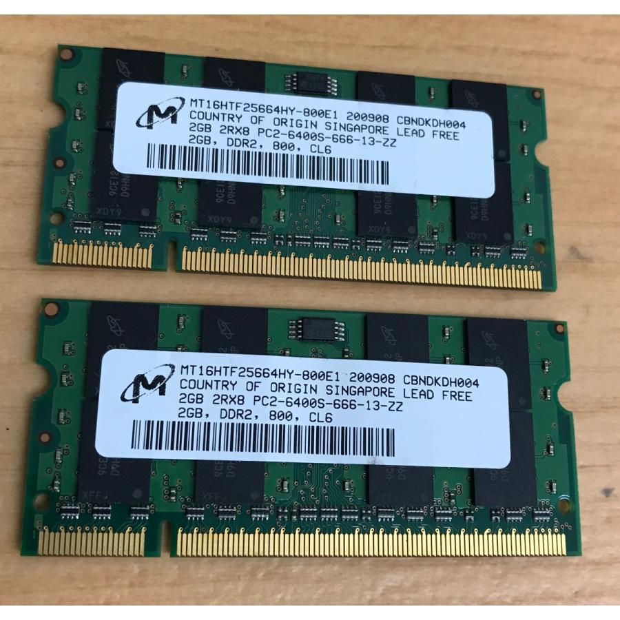 MICRON 2Rx8 DDR2-800 2枚組 1セット 4GB DDR2 ノート用メモリ 200ピン DDR2-800 2GB 4GB LAPTOP :ddr2-800-2gb-2pcs-ddr2-laptop-ram:サンクスジェピ - 通販 - Yahoo!ショッピング