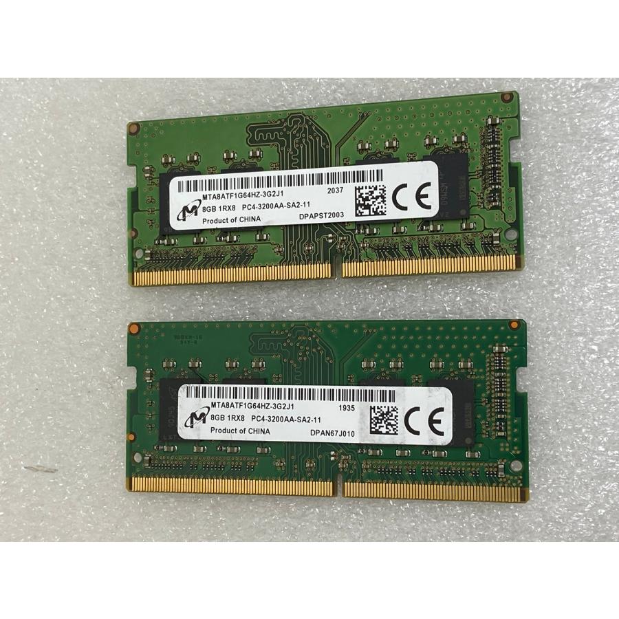 Micron（マイクロン） MICRON 1RX8 PC4-3200 8GB 2枚 16GB DDR4 ノート