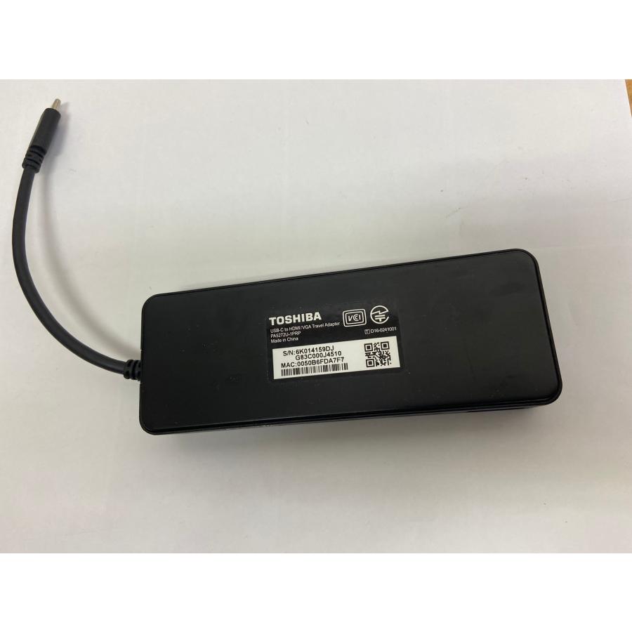 美品 東芝 PA5272U-1PRP USB-C HDMI VGA 有線 USB TOSHIBA（東芝） pa5272u-1prp dynabook USB-C インターフェースハブ