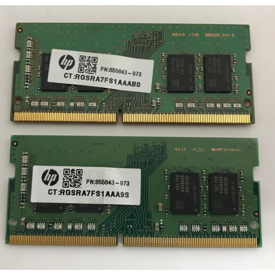 SAMSUNG PC4-2400T 16GB 8GB 2枚で16GB DDR4 ノートパソコン用メモリ PC4-19200 8GB 2枚セット DDR4 LAPTOP RAM 260ピン 中古品動作品|thanksjp|02