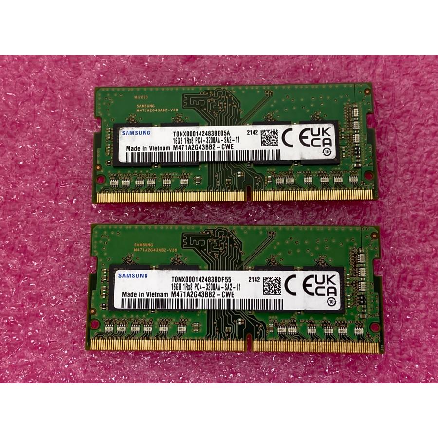 Samsung 32GB (16GB×2) DDR4-3200 ノートPC用 SAMSUNG（サムスン） ddr4-3200 ノート用 32gb SAMSUNG 1RX8 DDR4-3200