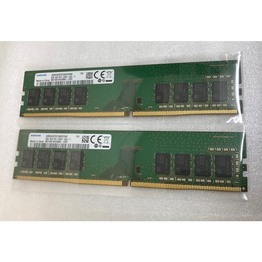 SAMSUNG DDR4メモリ 8GB 2枚セット PC4-2400T SAMSUNG 1Rx8 PC4-2400T-UA2-11 PC4-2400 DDR4-19200 8GB 2枚で