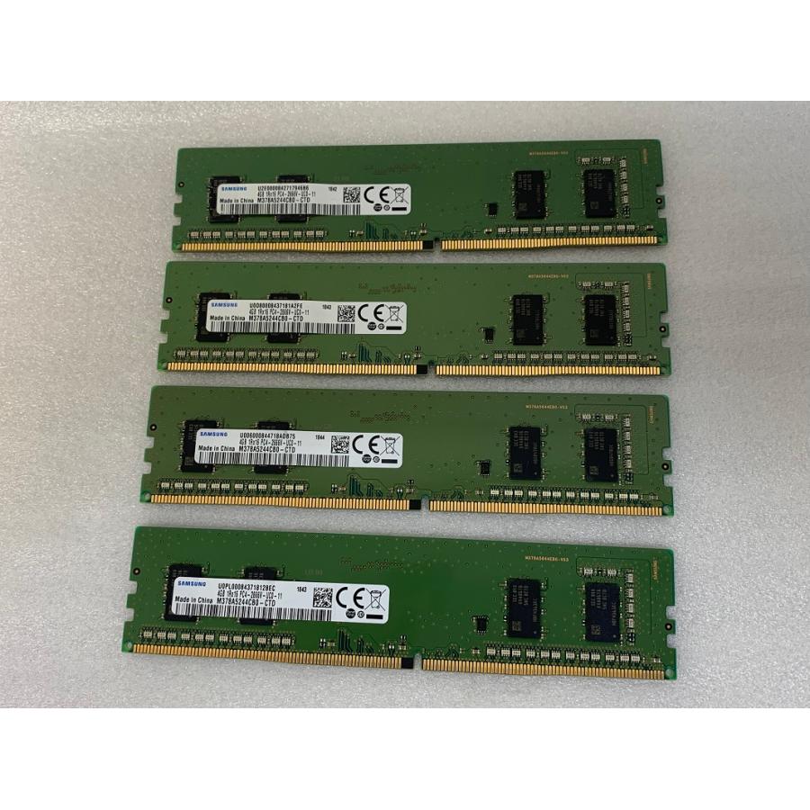 と*こ様 SAMSUNG 16GB 4枚セット DDR4-2666 (PC4-2 SAMSUNG（サムスン） SAMSUNG 1Rx16 PC4-2666V 4GB 4枚組 1セット 16GB