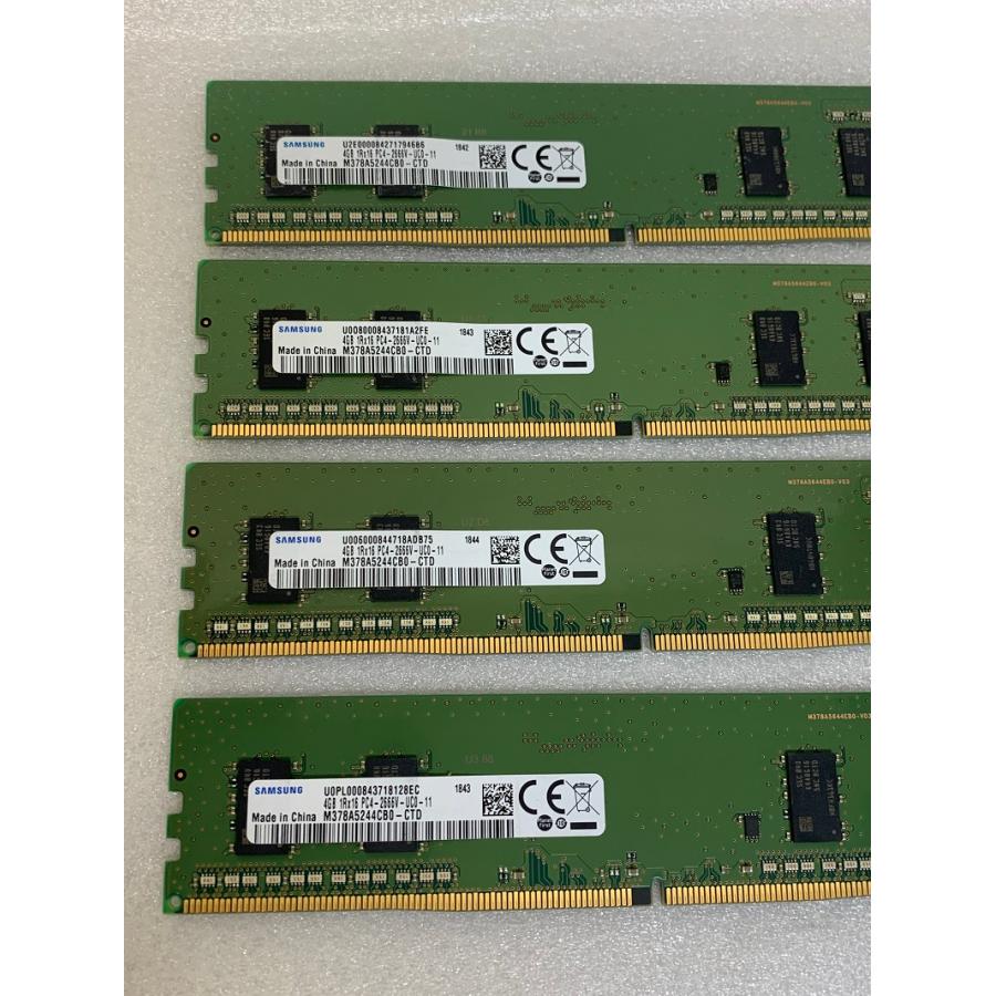 SAMSUNG 1Rx16 PC4-2666V 4GB 4枚組 1セット 16GB DDR4 デスクトップ用メモリ 288ピン ECC無し DDR4- PC4-21300 4GB 4枚 16GB DDR4 RAM｜thanksjp｜03