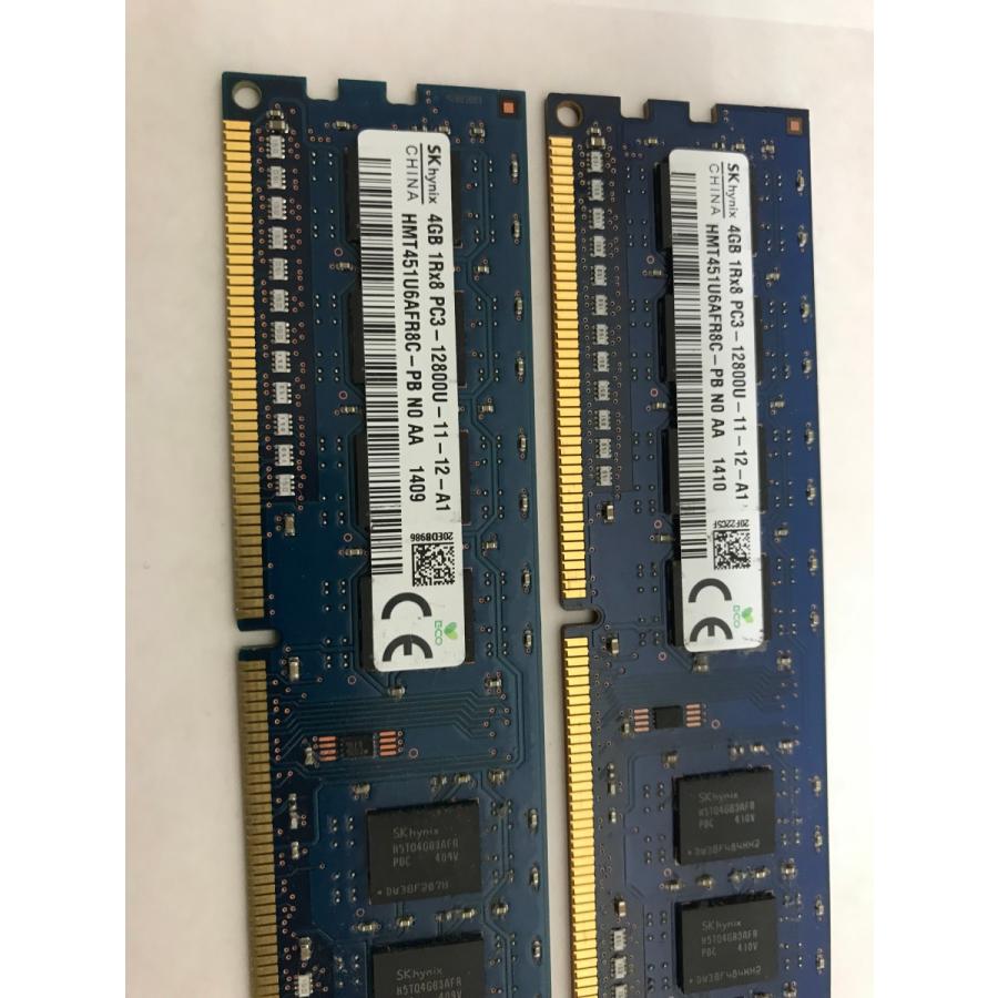 SK HYNIX 1Rx8 PC3-12800U 4GB 2枚組 1セット 8GB DDR3 デスクトップ用 メモリ DDR3-1600 4GB 2枚で 8GB DDR3 DESKTOP RAM｜thanksjp｜03