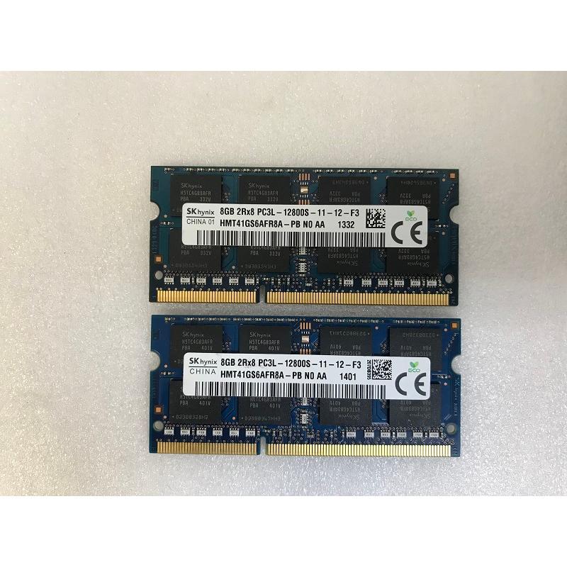 SK HYNIX 2Rx8 PC3L-12800S 8GB 2枚 16GB DDR3L ノートPC用 メモリ 204