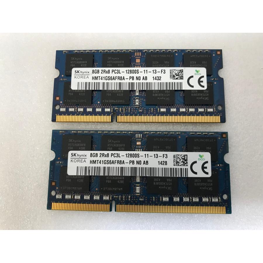 SK HYNIX 2Rx8 PC3L-12800S 8GB 2枚 16GB DDR3L ノートPC用 メモリ 204ピン DDR3L-1600 8GB 2枚セット 16GB DDR3 LAPTOP RAM｜thanksjp｜07