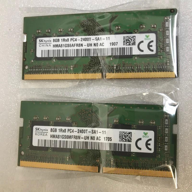 SK HYNIX PC4-2400T 8GB 2枚組 1セット 16GB DDR4ノートパソコン用メモリ  260ピン ECCなし DDR4-19200 8GB 2PCS DDR4 2400 LAPTOP RAM｜thanksjp｜02