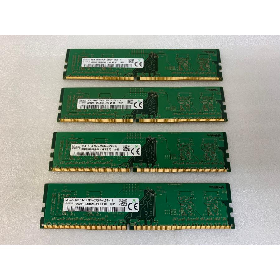 SK hynix DDR4 16GB メモリ 4枚セット SK hynix SK HYNIX 1RX16 PC4-2666V 4GB 4枚 16GB DDR4 デスクトップ用