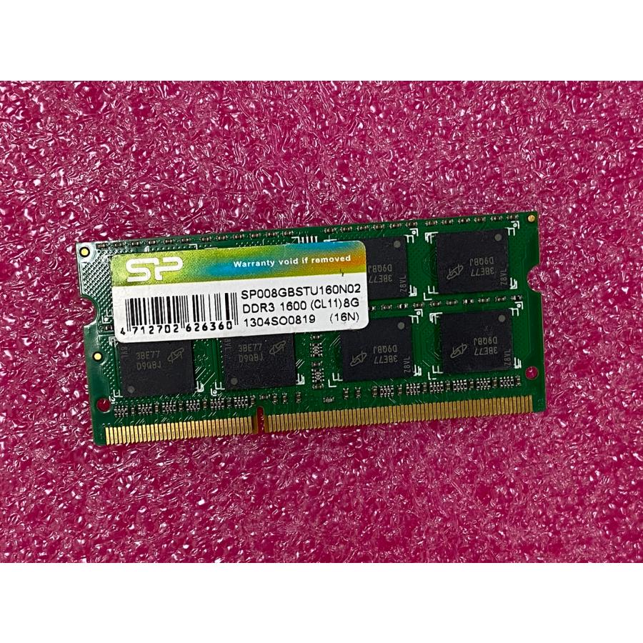 SP 2rx8 PC3-12800S 8GB DDR3ノート用メモリ 204ピン ECC無し DDR3