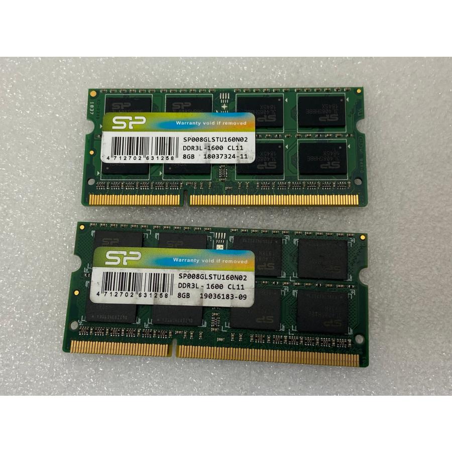 SP 2Rx8 PC3L-12800S , DDR3L-1600 DDR3L-12800 8GB 2枚で 16GB DDR3L