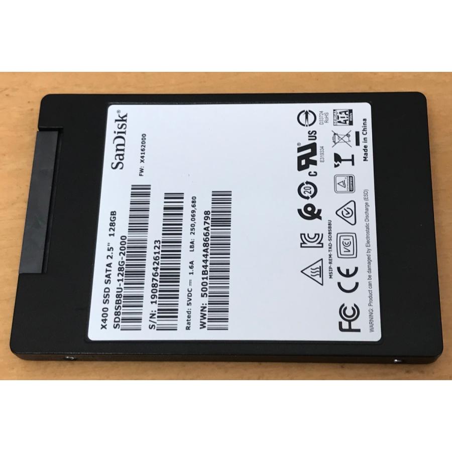 売却 SSD128GB SATA 2.5インチ ssd 128GB 7mm ファッション通販 SSD X400 中古動作確認済み 送料無料 SanDisk