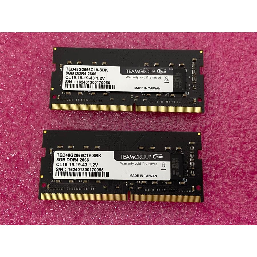 TEAMGROUP 8GB DDR4 2666メモリ2枚16GB Team Group（チームグループ） TEAMGROUP PC4-2666V 8GB 2枚で 16GB