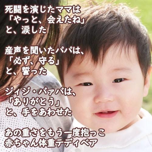 【ゼクシィ掲載！】結婚式 両親へプレゼント 赤ちゃん 体重ベア【ベーシック】２体セット ウェイトベア ウエイトドール サンクステディベア |  | 03