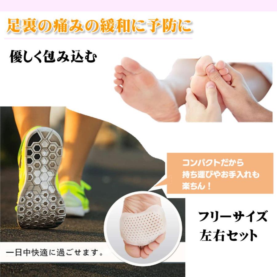 種子骨保護 サポーター 5本指 シリコン 足裏保護パッド 足底筋膜炎