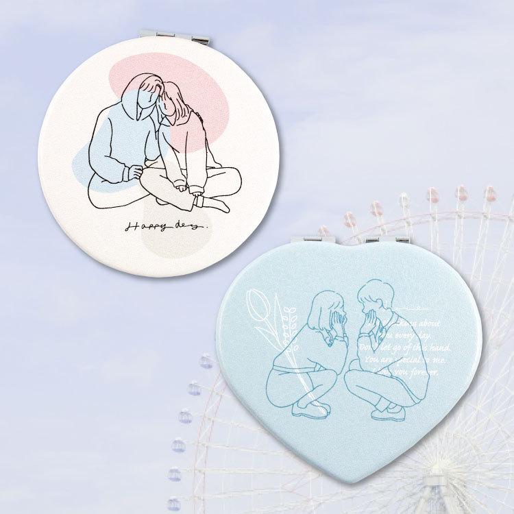 4 290円以上送料無料 サンキューマート公式 カップルイラスト コンパクトミラー 02 091 サンキューマート Web Shop 通販 Yahoo ショッピング