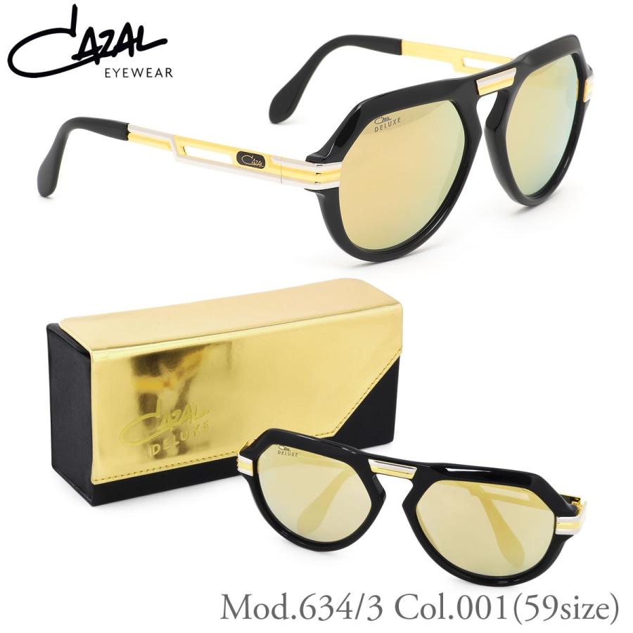 CAZAL カザール サングラス 634/3 001 59サイズ LEGENDS レジェンズ DELUXE デラックス 限定仕様 Limited Edition ティアドロップ ミラーレンズ 24K セレブ