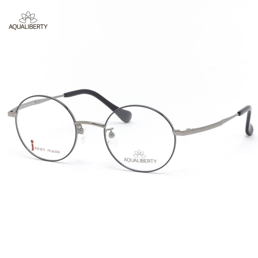 アクアリバティ メガネ AQ22507 NV 47 AQUALIBERTY 丸メガネ まるめがね チタニウム 日本製 メイドインジャパン MADE I