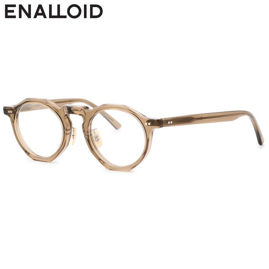 シルバー 円形 ロゴ付き 金属製 エナロイド メガネ ARDOIN 224 47 ENALLOID アルドイン : メガネ