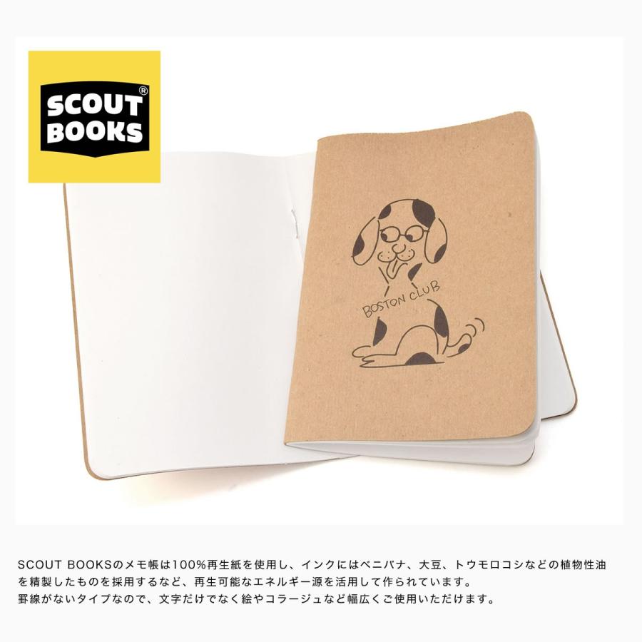 【ネコポス：2個まで】 ボストンクラブ BOSTON CLUB ×加賀美健 オリジナルコラボセット 限定 SCOUT BOOKS メモ [ACC] |  | 02