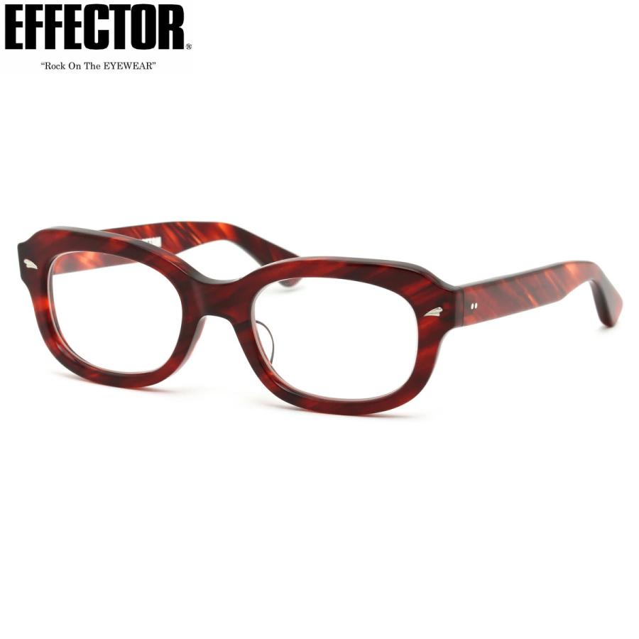 EFFECTOR エフェクター メガネ BOTTOM TUR 52サイズ エフェクター EFFECTOR BOTTOM ボトム セルロイド UVカット仕様伊達メガネレンズ付
