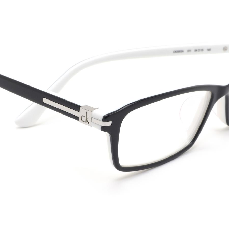 ホワイトレザー ガラス天板 Calvin Klein（カルバン・クライン） メガネ CK5953A 011 54 CALVIN