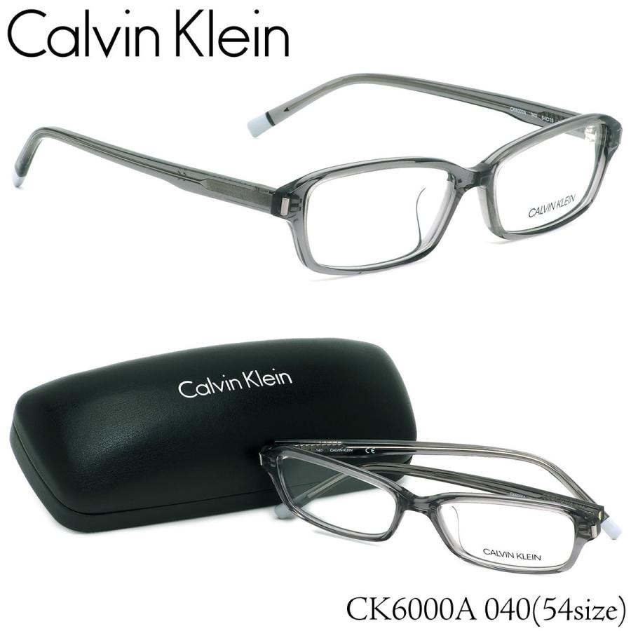 Calvin Klein カルバンクライン メガネ CK6000A 040 54サイズ ck スクエア クリアカラー スケルトン