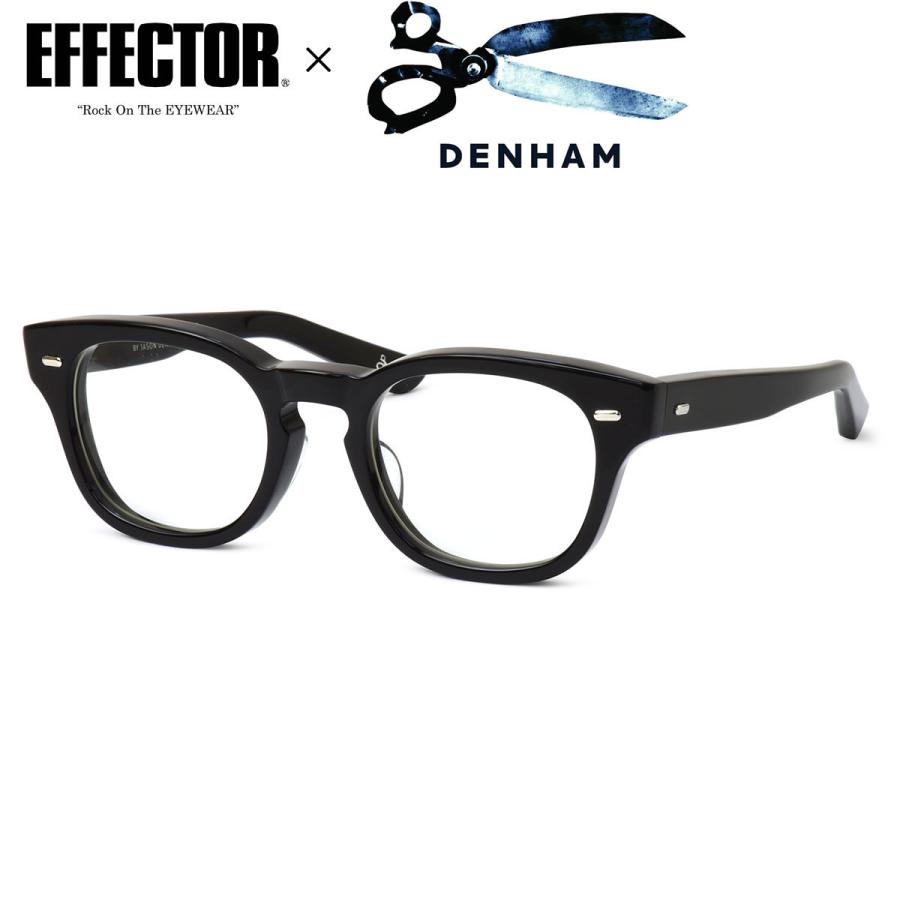 エフェクター DENHAM 1 BK 51サイズ クリア サングラス EFFECTOR × DENHAM THE JEANMAKER デンハム 日本製｜thats-net