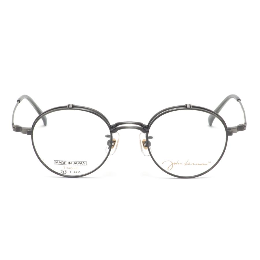 ジョンレノン JL-1106 4 47 メガネ John Lennon 跳ね上げ式 単式 複式 日本製 国産 ビートルズ オノヨーコ 丸眼鏡 メンズ